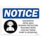 Signmission Sign, 10" H, 14" W, Rigid Plastic, Hazardous Noise Area Hearing Sign, Landscape, 1014-L-13320 OS-NS-P-1014-L-13320 - alternate 1